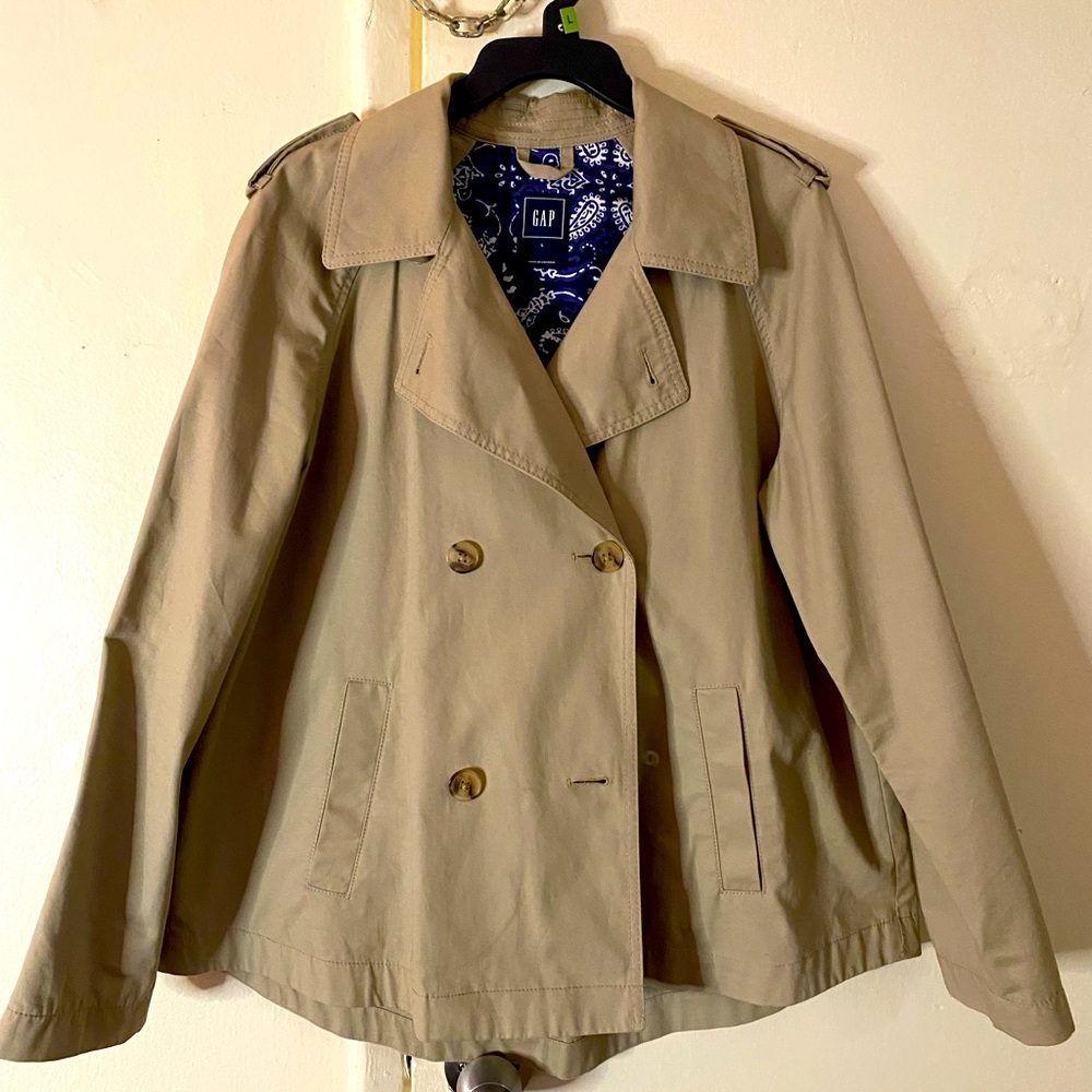Gap women short trench oak size L